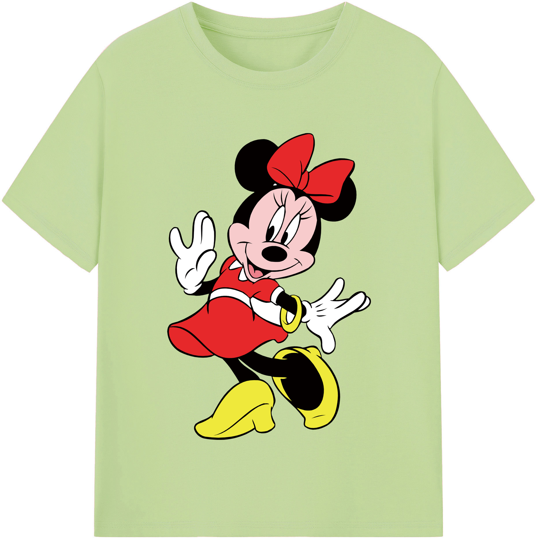 （画像用） ミッキーマウス Mickey Mouse 綿100％半袖Tシャツ（フロントプリント）